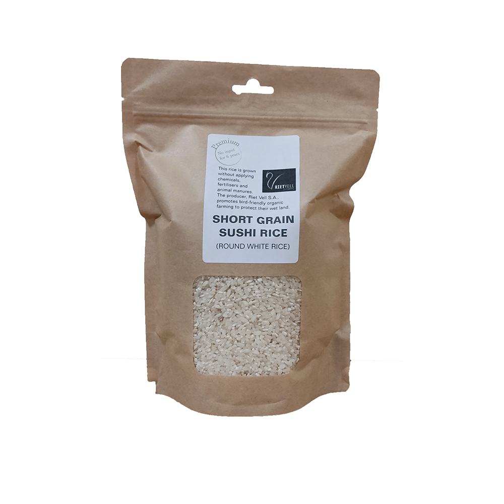 Premium organic rice (White round sticky rice) for Sushi, Paella